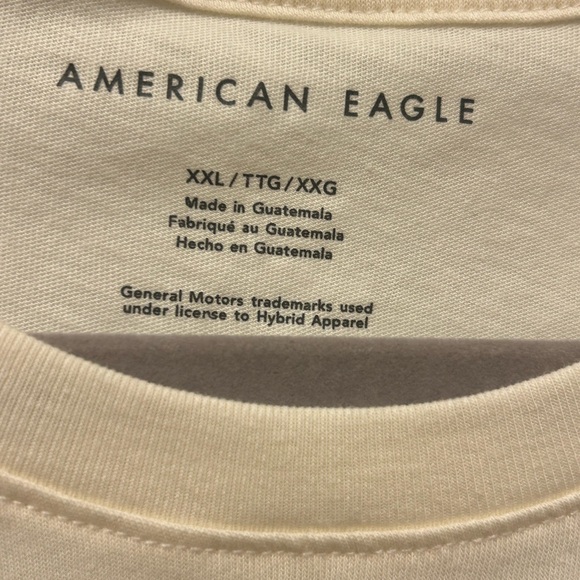 American Eagle Outfitters Cream Corvette Graphic Muscle Tee - Picture 3 of 4